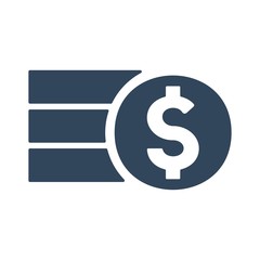 Gold bar with dollar sign. Savings, investment symbol. Flat design for finance concept.