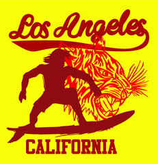 Obraz premium California Tattoo tribal tiger embroidery graphic design vector art