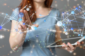 internet net and data digital concept.