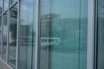 Large plastic windows with glass