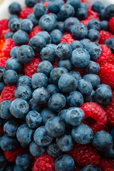 Blueberries and Raspberries 