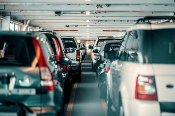 cars on ferry