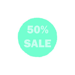 blue icon 60 percent discount, sale, buy goods, shops, vector illustration
