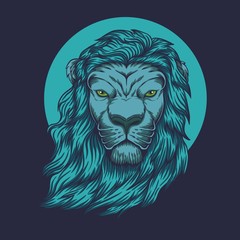 Obraz premium Lion head vector illustration