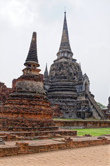 Fototapeta premium Ayutthaya archaeological Park, Wat Phra Si Sanphet - Thailand