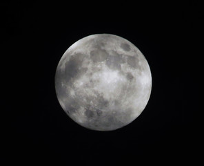 Naklejka na ściany i meble full moon Close up over black sky