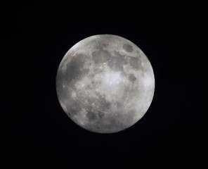 full moon Close up over black sky