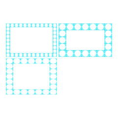 Vector Design of a Blue Wave Pattern Frame with an Ocean Theme