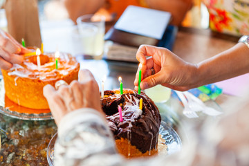 candles on birthday cake