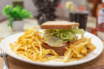Hambúrguer - Cheese-salada - X-Salada com batatas fritas