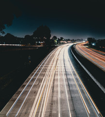US highway at night