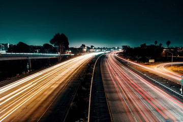 US highway at night