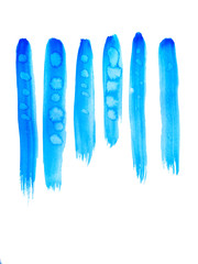 Blue watercolor stripes and lines background