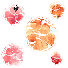 Watercolor orange pattern background