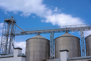 Beverage factory outside on sky background