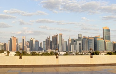Fototapeta na wymiar vue panoramique sur Doha