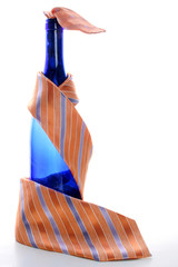 bottle of champagne tie