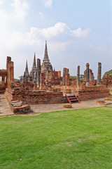 Obraz premium Ayutthaya archaeological Park, Wat Phra Si Sanphet - Thailand