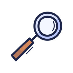 Magnifying Glass Doodle. A hand drawn vector doodle illustration of a magnifying glass.