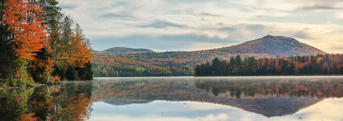 Groton State Forest and Peacham Vermont countryside in Autumn
