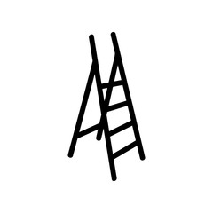 self-regulating distance not very safe ladder icon vector. self-regulating distance not very safe ladder sign. isolated contour symbol illustration