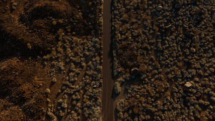 Infinity road at the sunset