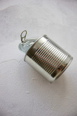 tin can on a white background