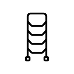 standing staircase icon vector. standing staircase sign. isolated contour symbol illustration