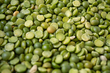 Bulk dried green peas texture