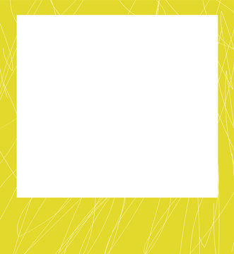 Yellow Poloroid Frame With Trendy Texture. Vector Stock .Sand Texture. Summer Design Photo Or Picture Design.