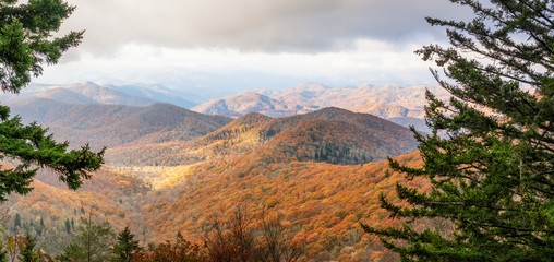 End of the season - Late Autumn Blue Ridge Parkway overlook in November