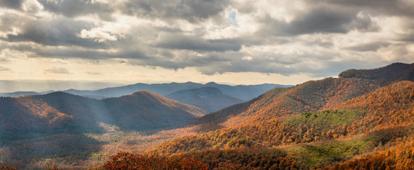 End of the season - Late Autumn Blue Ridge Parkway overlook in November