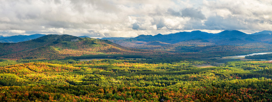 View from Mount Baker Peak near Saranac Lake - Adirondack - New York