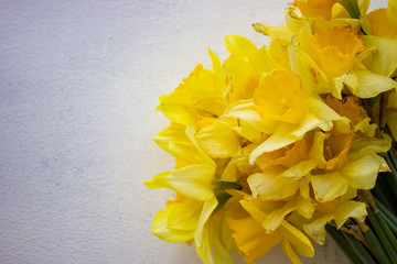 beautiful bouquet of yellow daffodils