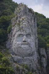 Fototapeta na wymiar Statua di Decebalo re dei Daci Romania