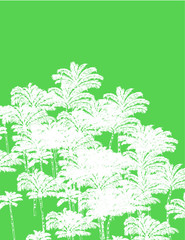 Palm tree embroidery graphic design vector art