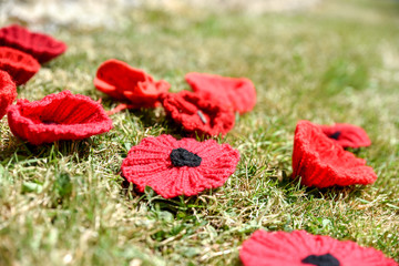 Preparations streets  in Ackworth, West Yorkshire to   celebrate peace after years of devastating...