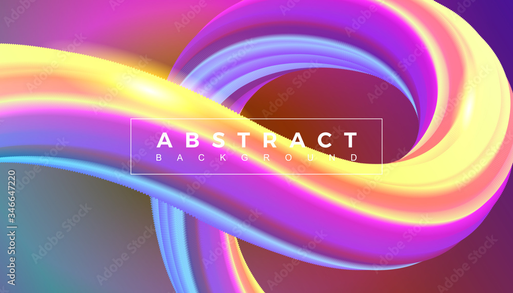 Aufkleber abstract dynamic curve line flow effect background. vector design template for banner, advertising, 