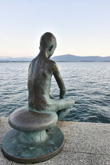 Santander , Spain ; 7-12-2019 ; sunset in the city