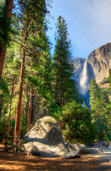 mountain waterfall landscape in the forest