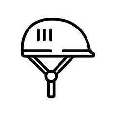 protective helmet for head icon vector. protective helmet for head sign. isolated contour symbol illustration