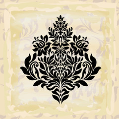 Vintage ornament on white background
