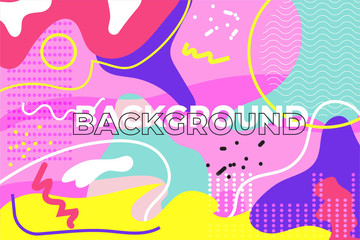 Memphis pattern set. Geometric elements memphis in the style of 80's. Pastel colors. graphic pattern of abstract elements in sweet pink colors for poster and background