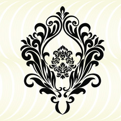 Oriental vector damask patterns for greeting cards and wedding invitations.