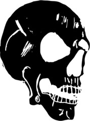 Tattoo tribal skull embroidery graphic design vector art