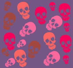 Obraz premium Skull embroidery graphic design vector art