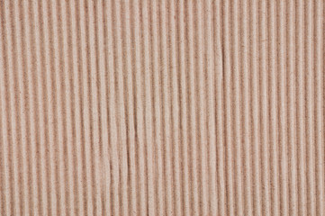 Sheet of corrugated brown cardboard. Background or texture