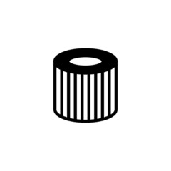 car oil filter icon in black flat design on white background