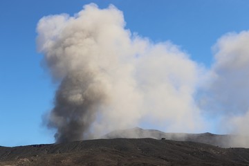 Fototapeta na wymiar 阿蘇　中岳の噴煙