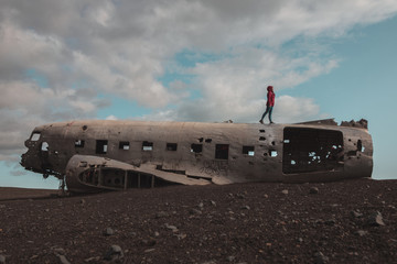 Avión abandonado en Islandia